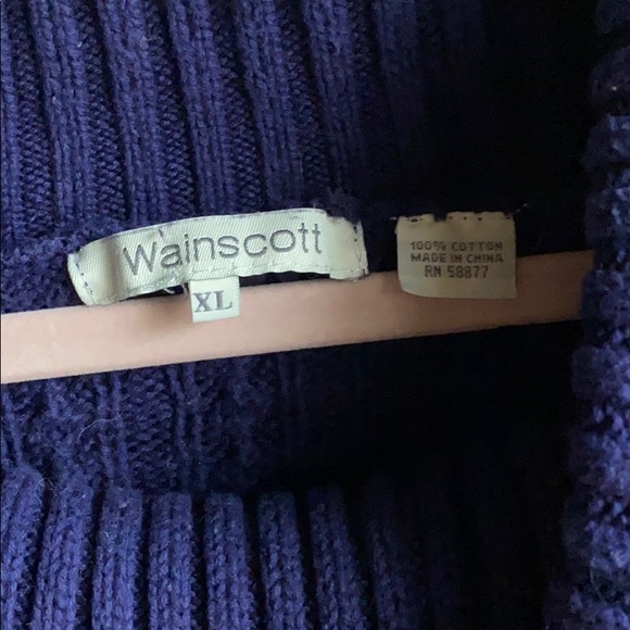 Wainscott Royal Blue/Purple Cowl Neck Sweater - Picture 4 of 5